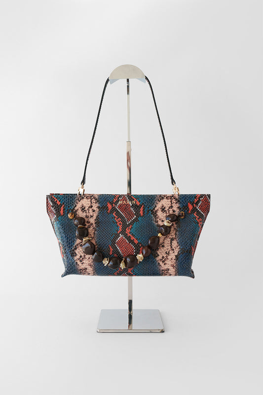 Cartera María Pitón Italiano Turquesa (Edición Limitada)