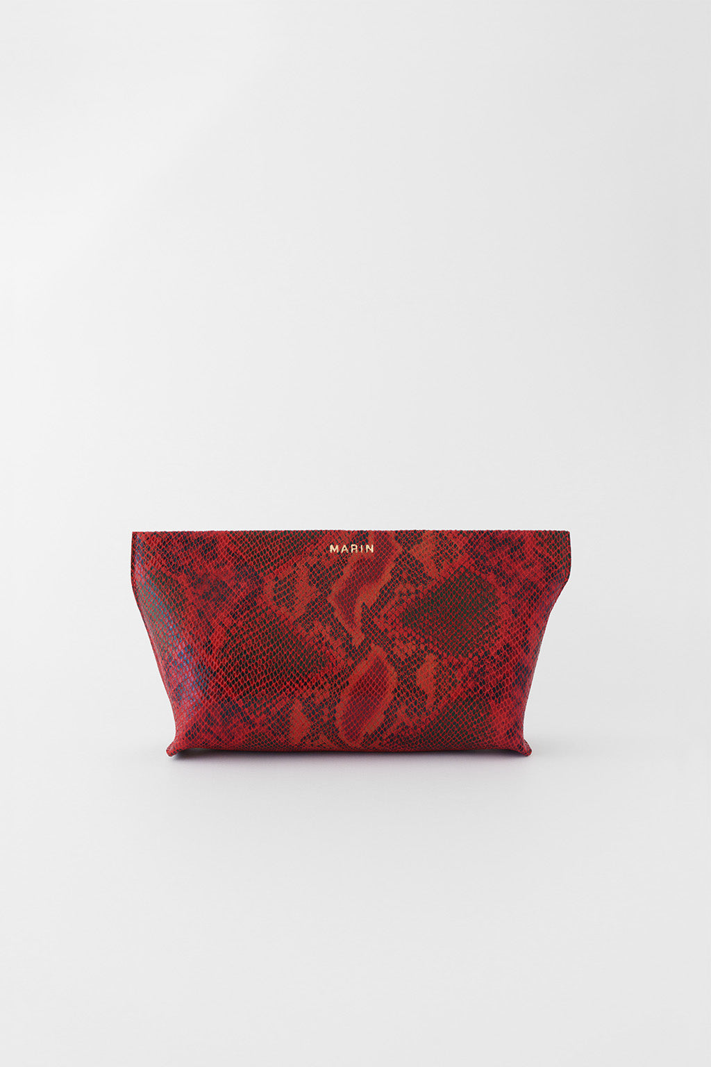 Cartera María Pitón Rojo Lisa