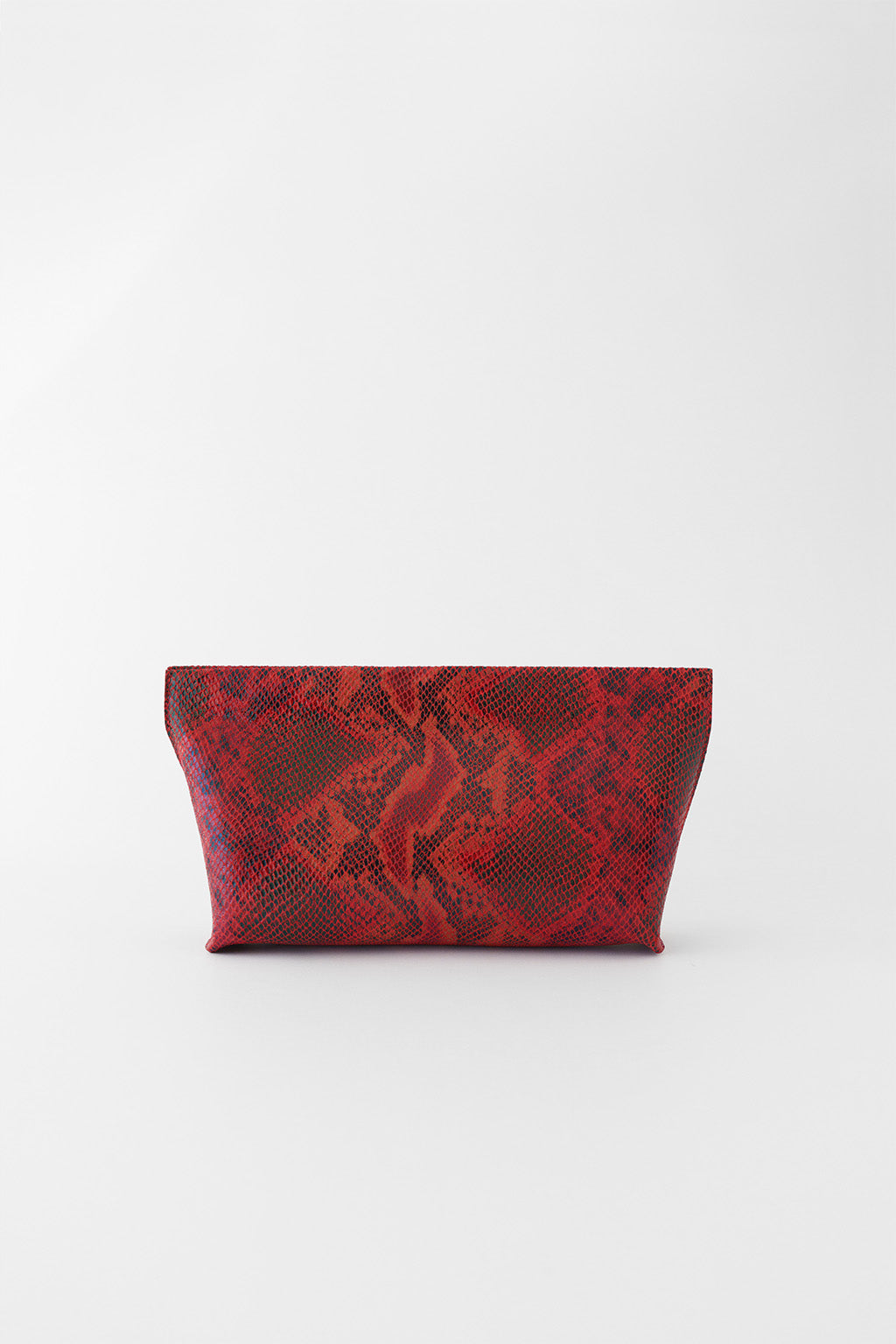 Cartera María Pitón Rojo Lisa