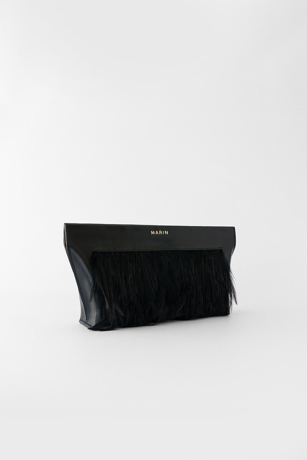 Cartera María Negra con Plumas