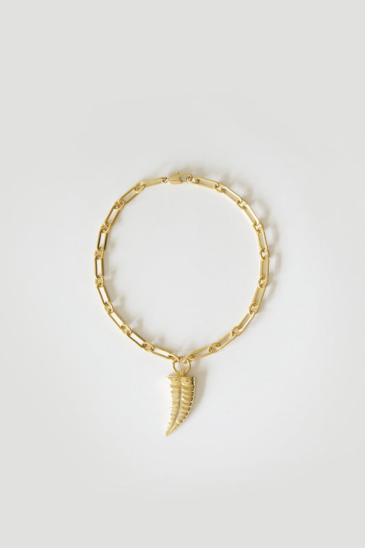Collar Cuerno de Metal con Cadena