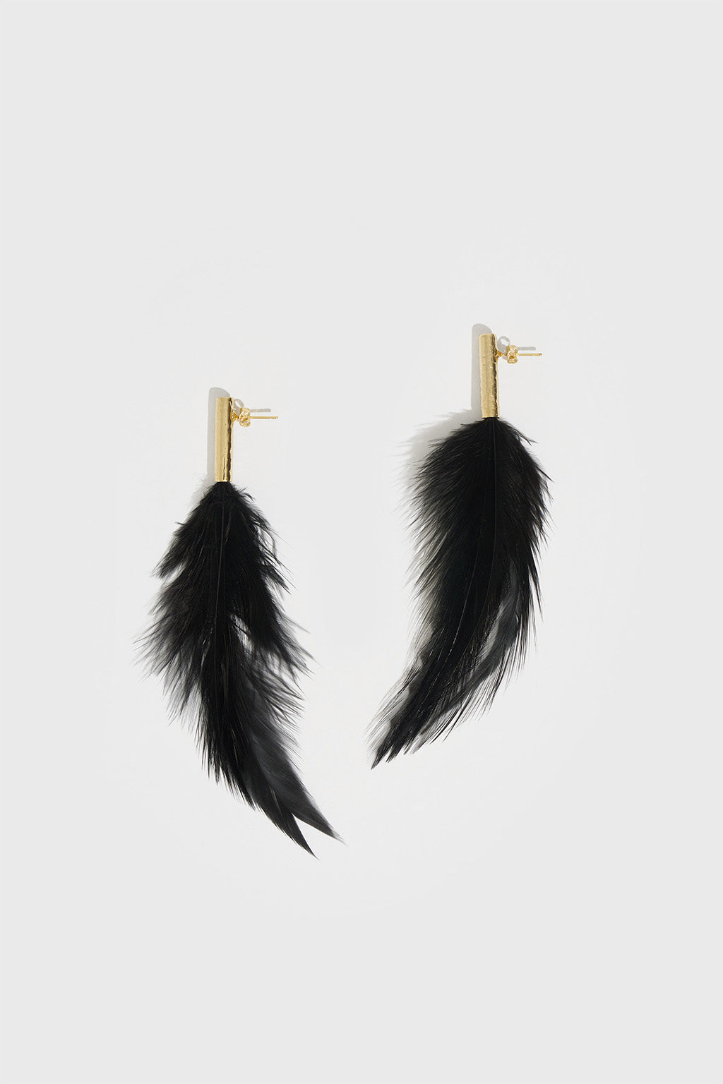 Aros de Metal y Plumas Naturales