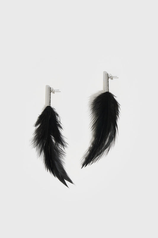 Aros de Metal y Plumas Naturales