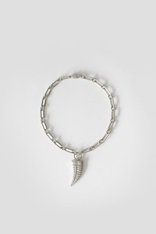 Collar Cuerno de Metal con Cadena