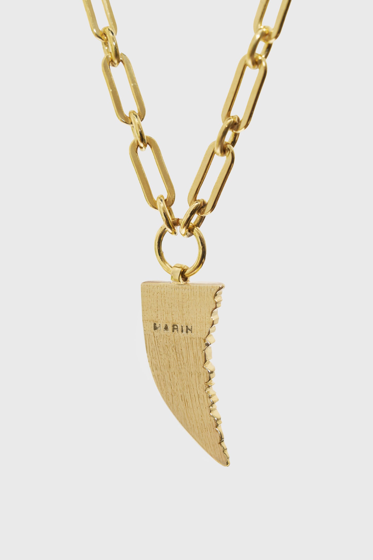 Collar Cuerno de Metal con Cadena