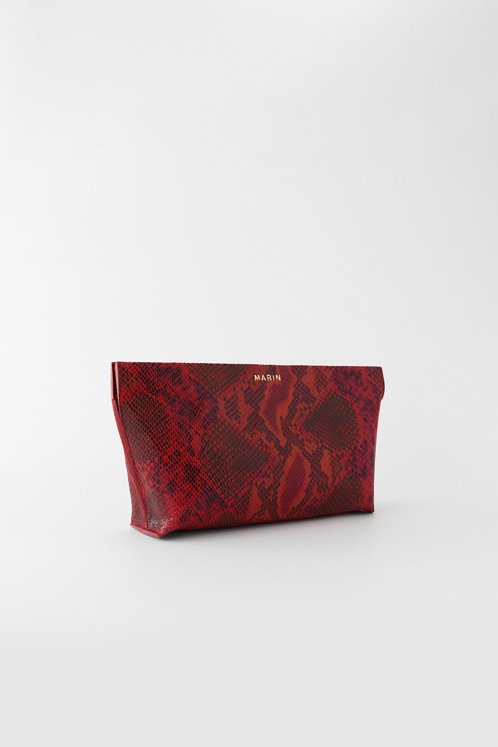 Cartera María Pitón Rojo Lisa